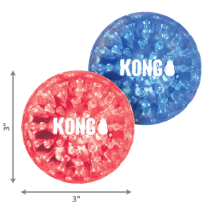 KONG Squeezz Geodz Squeaky Fetch Dog Toy - Large 2-Pack Assorted