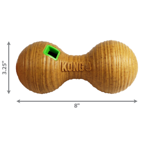 KONG Bamboo Feeder Dumbbell Eco-Friendly Dog Toy Medium
