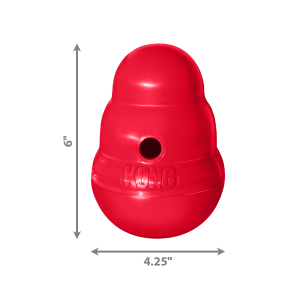 KONG Wobbler Interactive Treat Dispensing Dog Toy - Small Red (15cm)