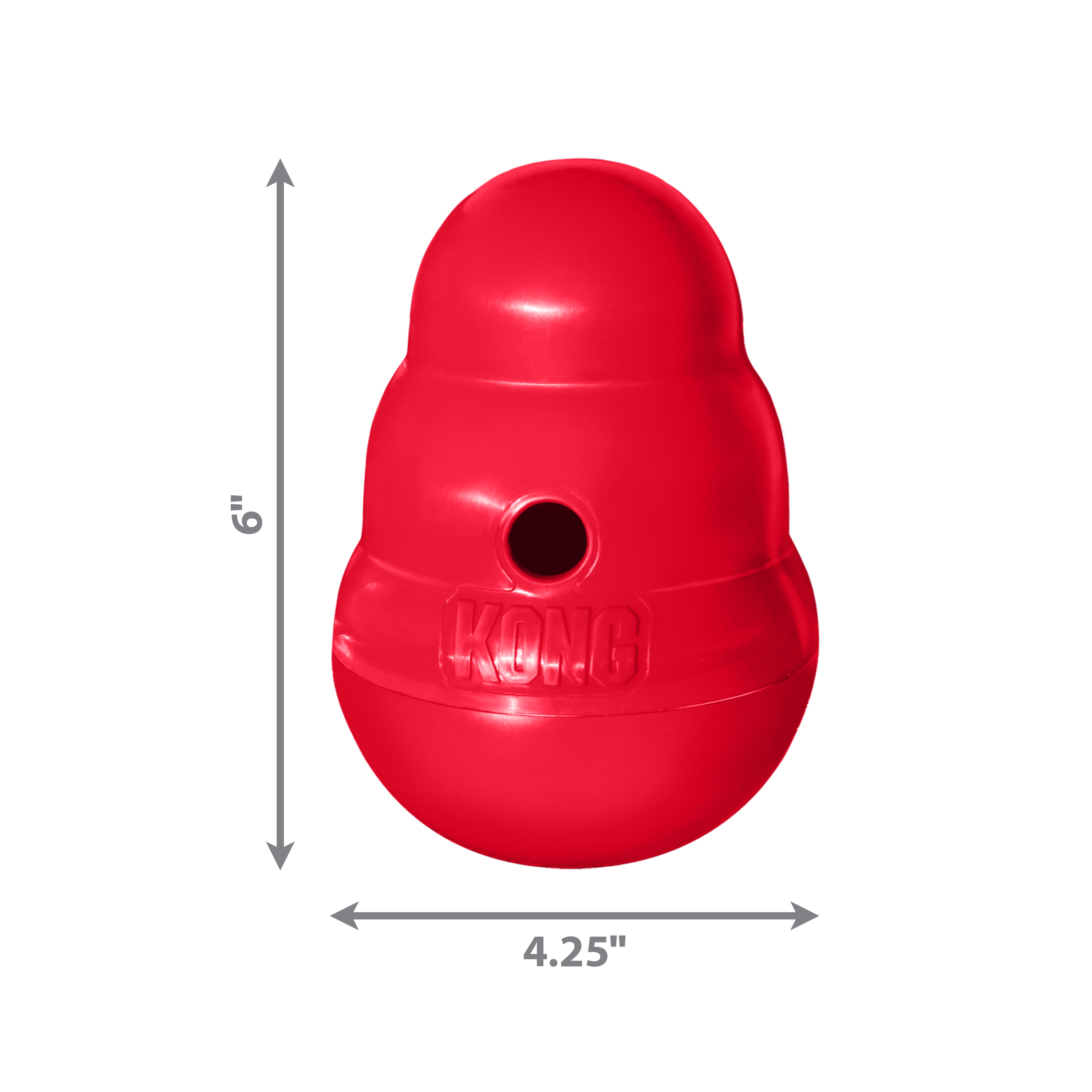 KONG Wobbler Interactive Treat Dispensing Dog Toy - Small Red (15cm)