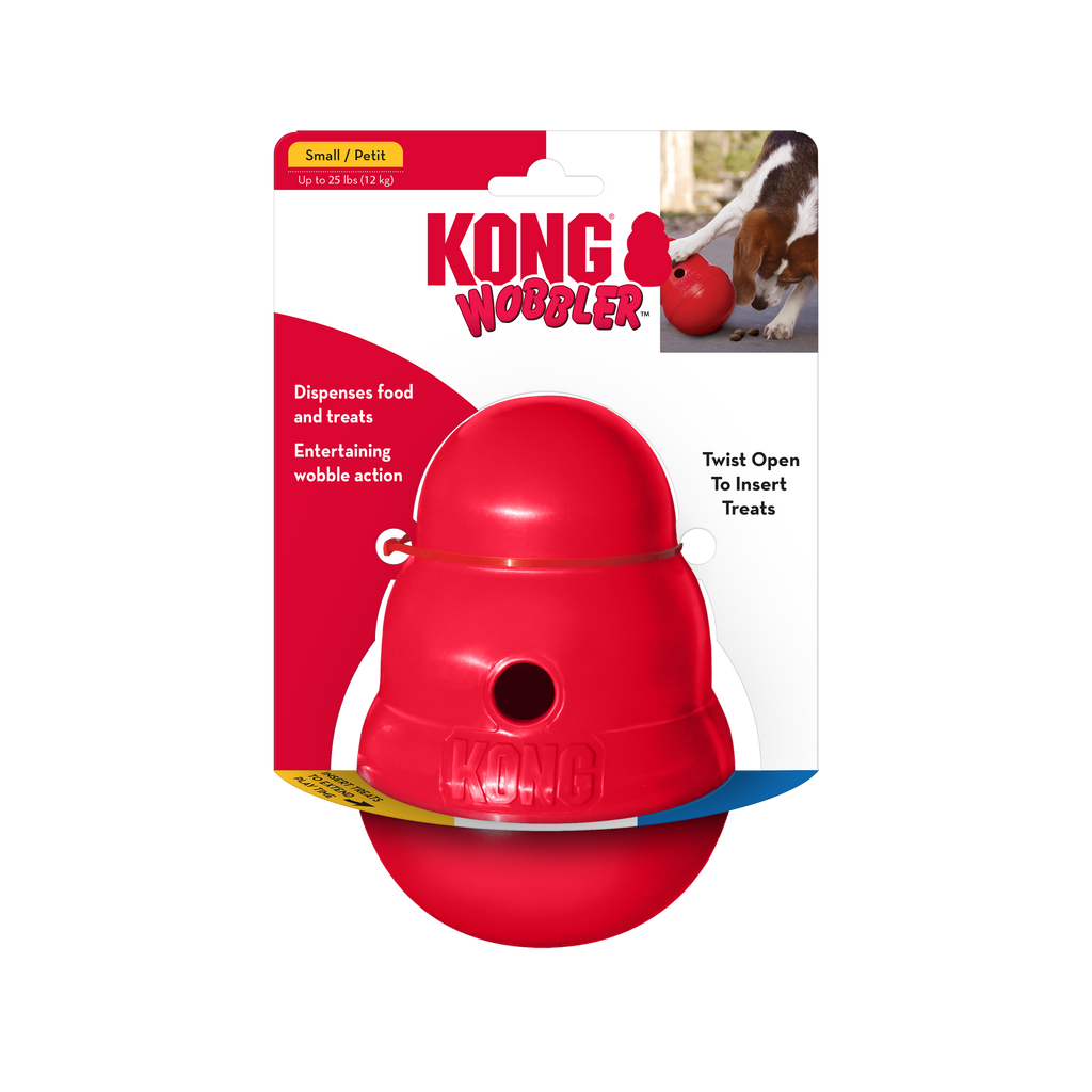 KONG Wobbler Interactive Treat Dispensing Dog Toy - Large Red (18cm)