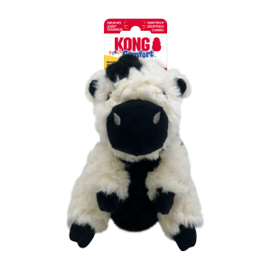 KONG Comfort Tykes Cow Plush Dog Toy Small