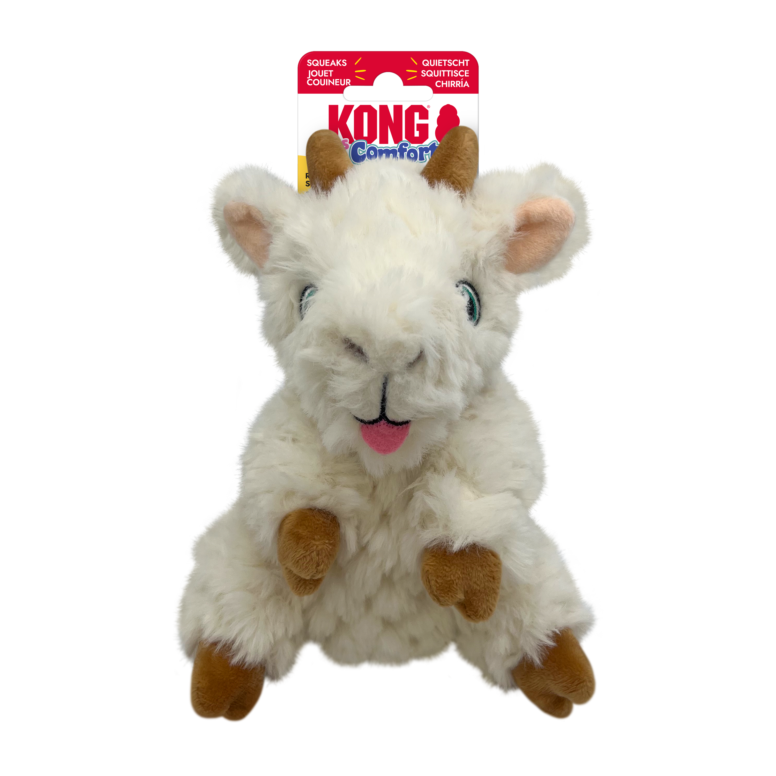 KONG Comfort Tykes Goat Plush Dog Toy Small