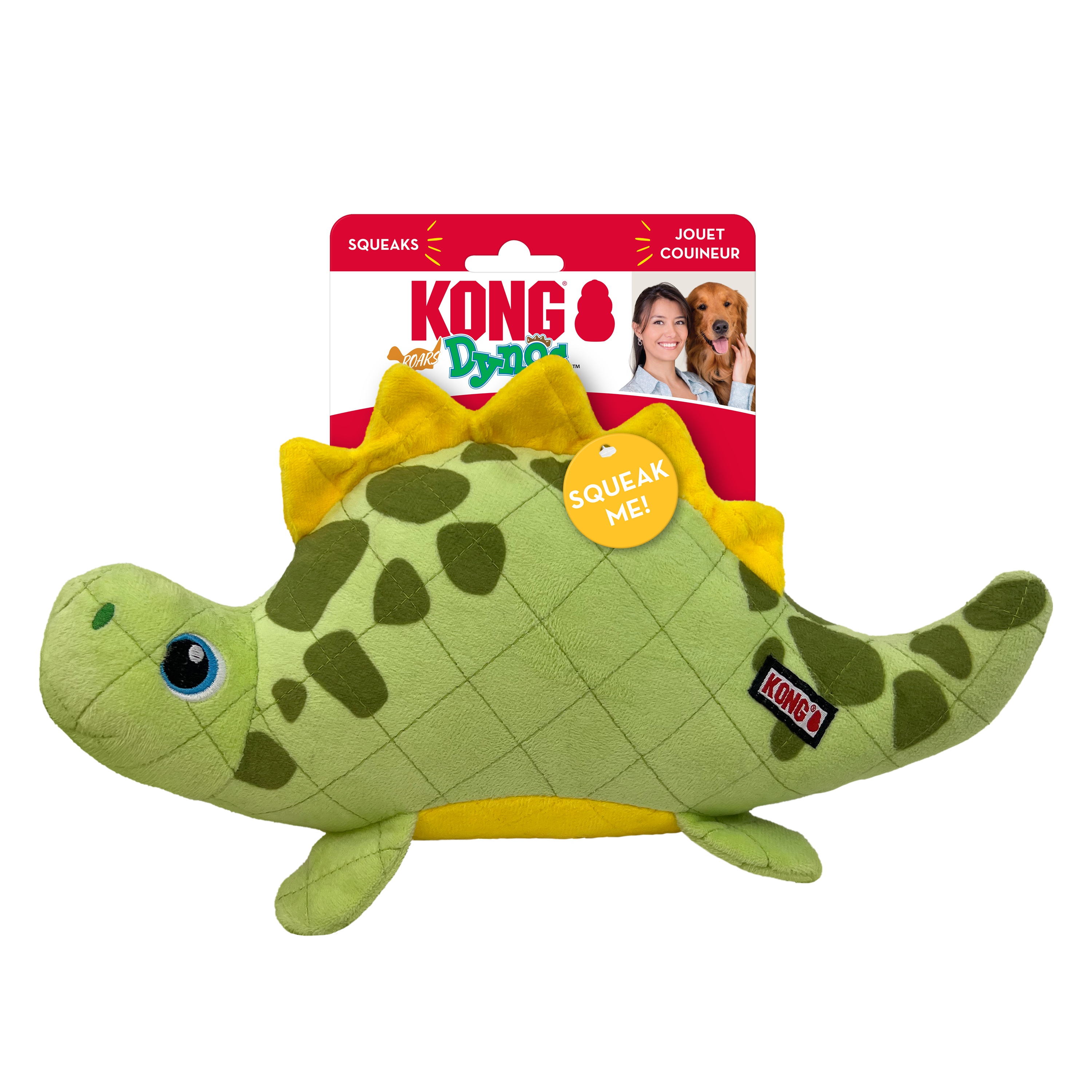 KONG Dynos Roars Squeaky Dog Toy Medium/Large - Green