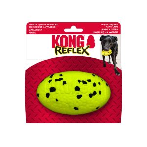 KONG Reflex Durable Fetch Dog Toy - Football Medium/Large