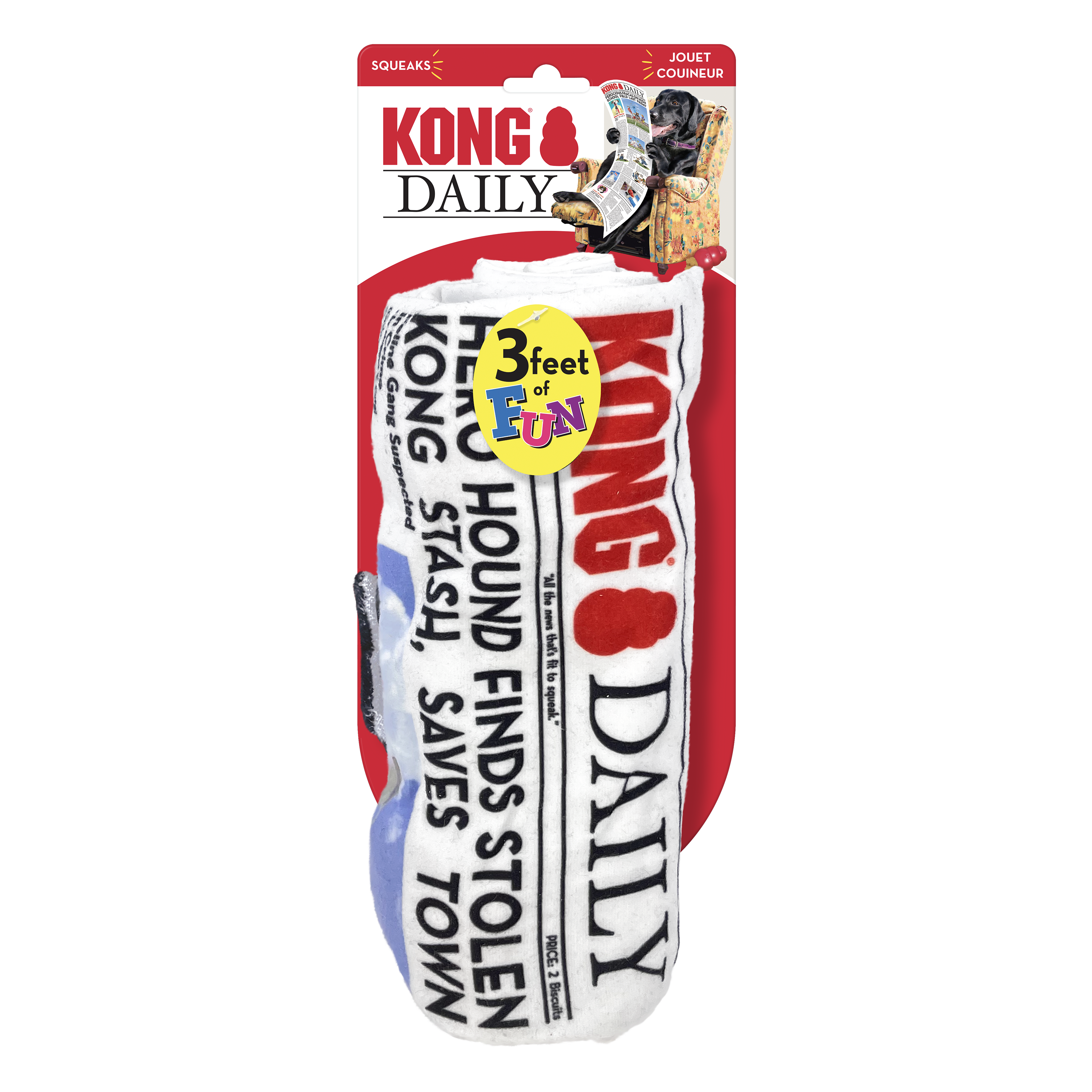 KONG Daily Newspaper Plush Dog Toy X-Large