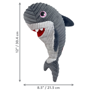 KONG Cuteseas Rufflez Shark Plush Dog Toy Medium/Large