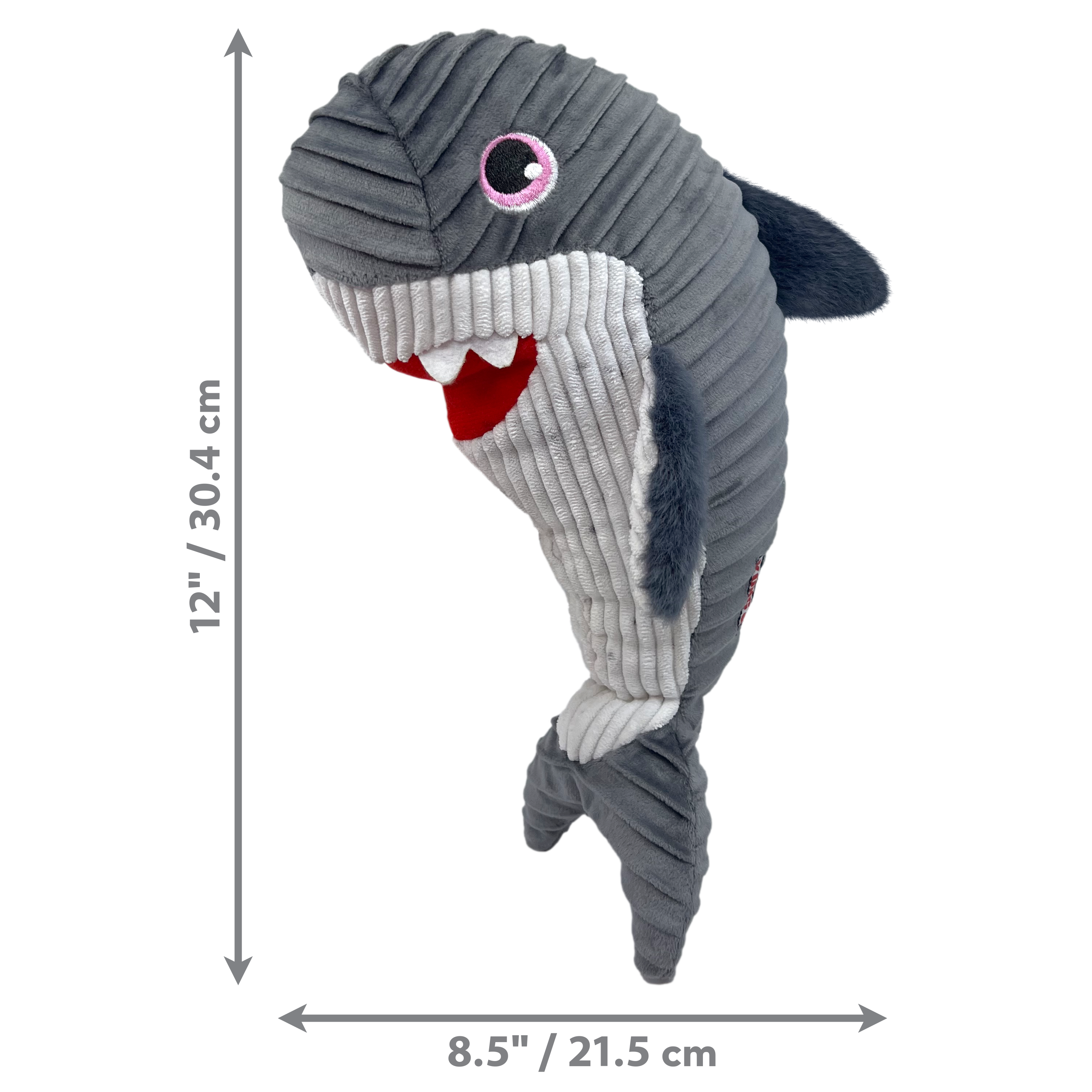 KONG Cuteseas Rufflez Shark Plush Dog Toy Medium/Large