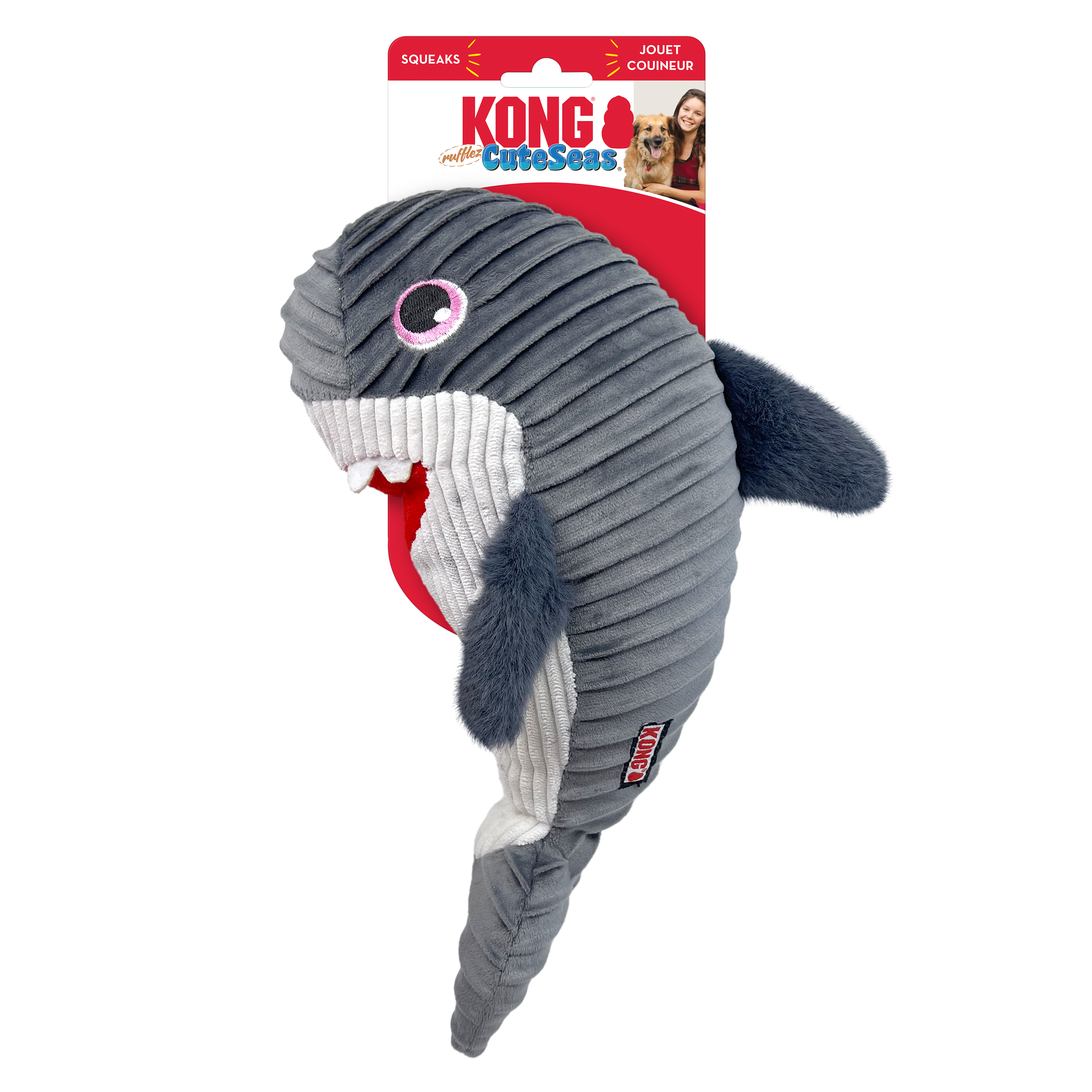KONG Cuteseas Rufflez Hermit Crab Plush Dog Toy Small/Medium