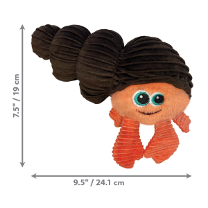 KONG Cuteseas Rufflez Hermit Crab Plush Dog Toy Small/Medium