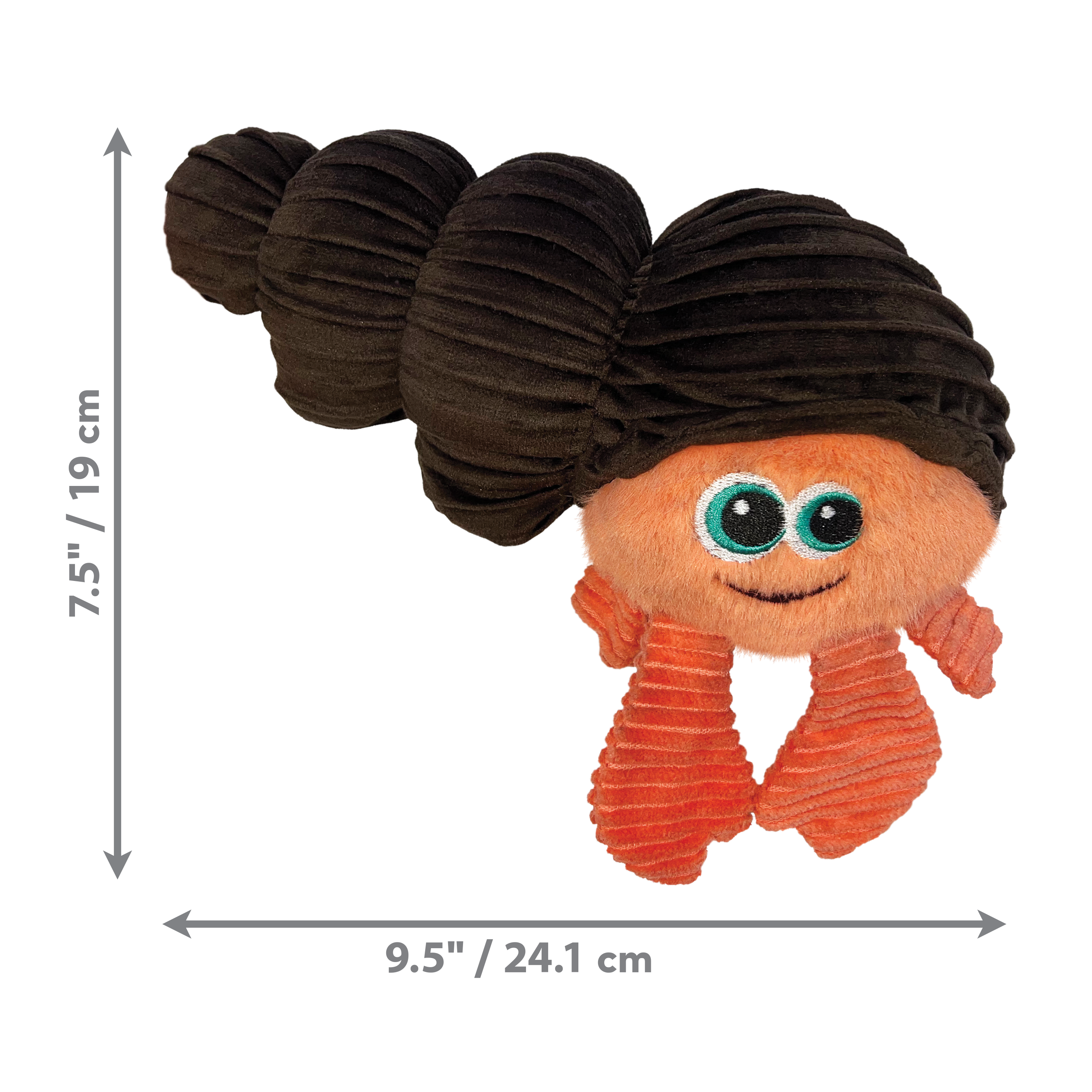 KONG Cuteseas Rufflez Hermit Crab Plush Dog Toy Small/Medium