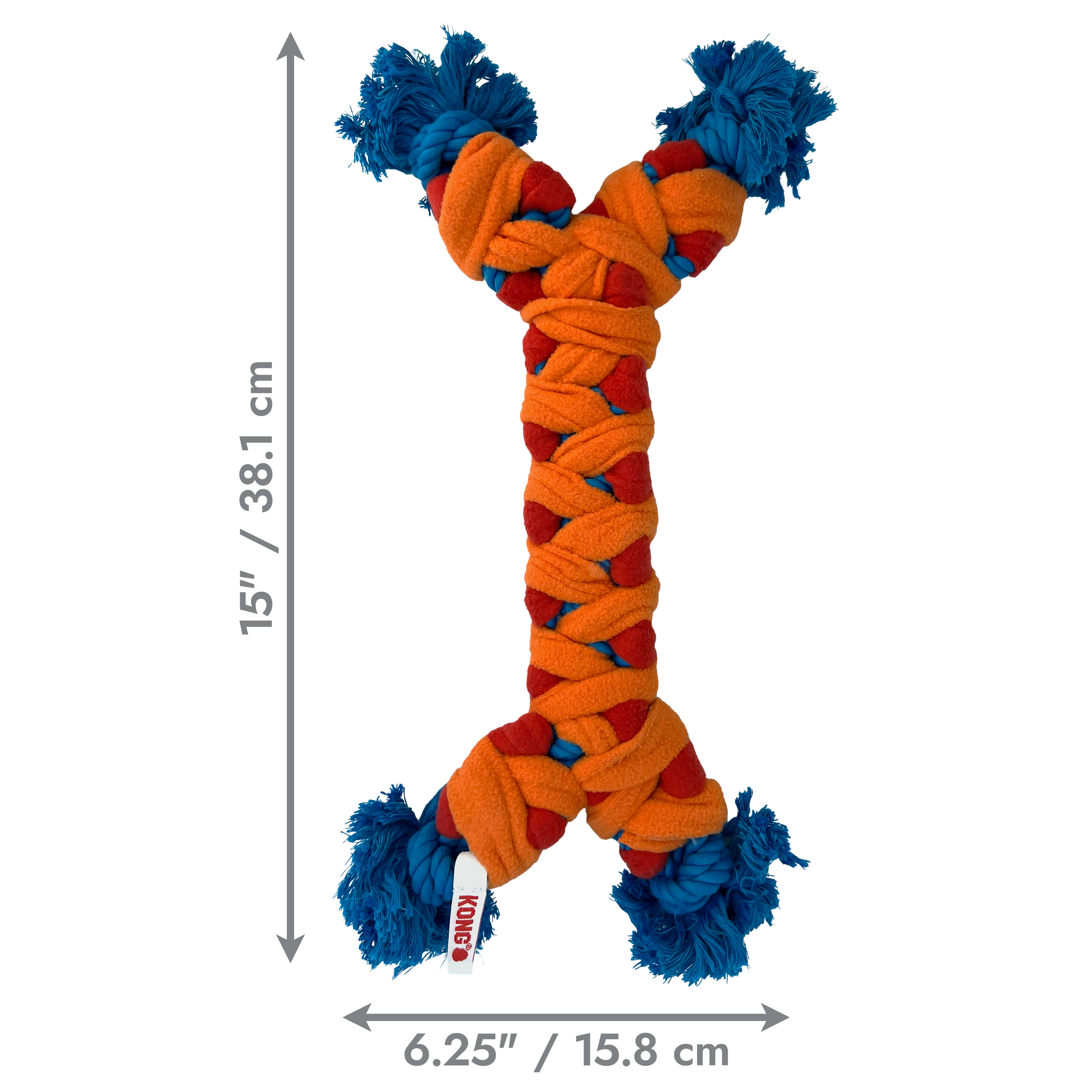 KONG Rope Rally Bone Durable Tug Dog Toy - Medium