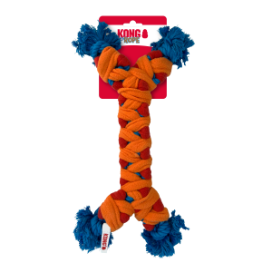 KONG Rope Rally Bone Durable Tug Dog Toy - Medium
