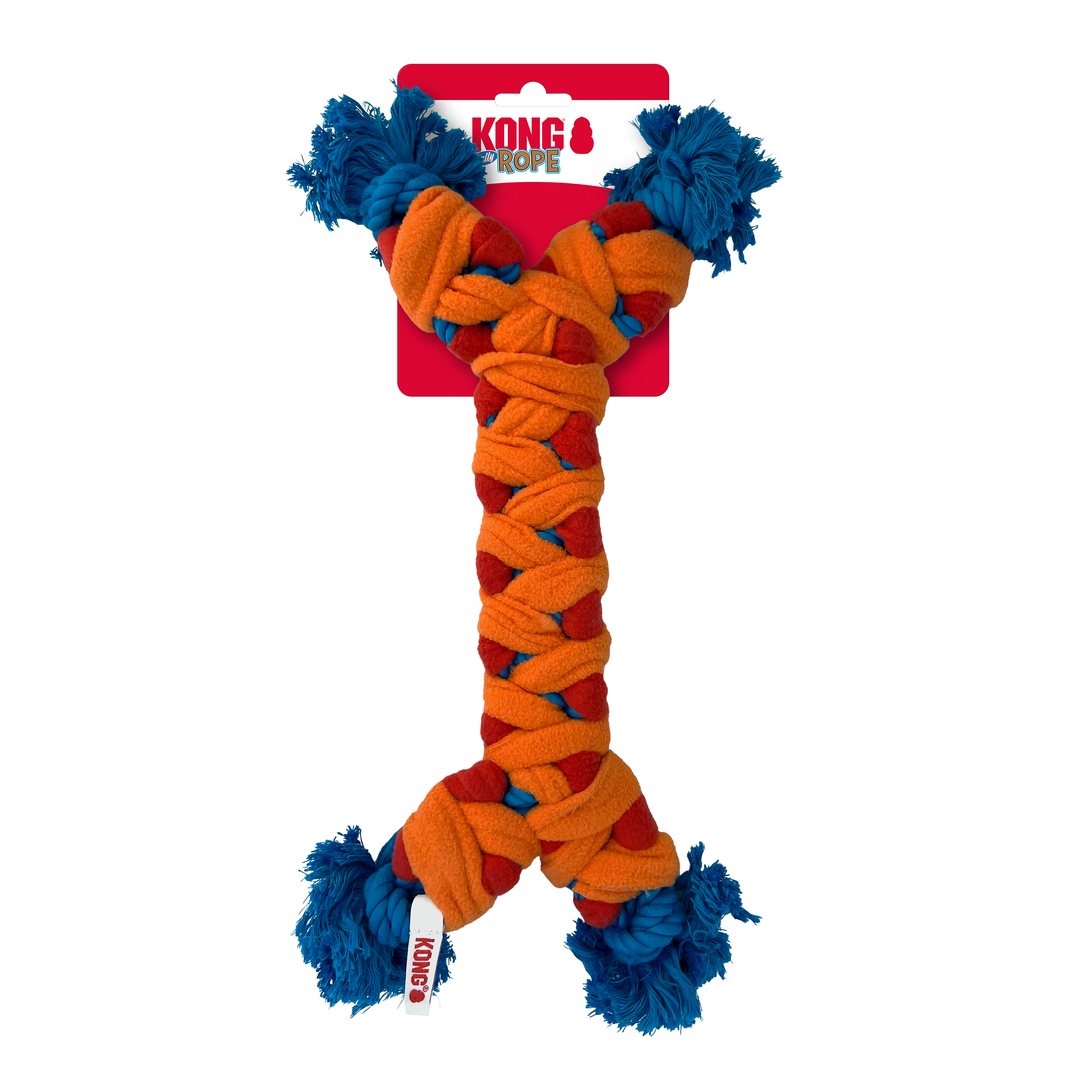 KONG Rope Rally Bone Durable Tug Dog Toy - Medium