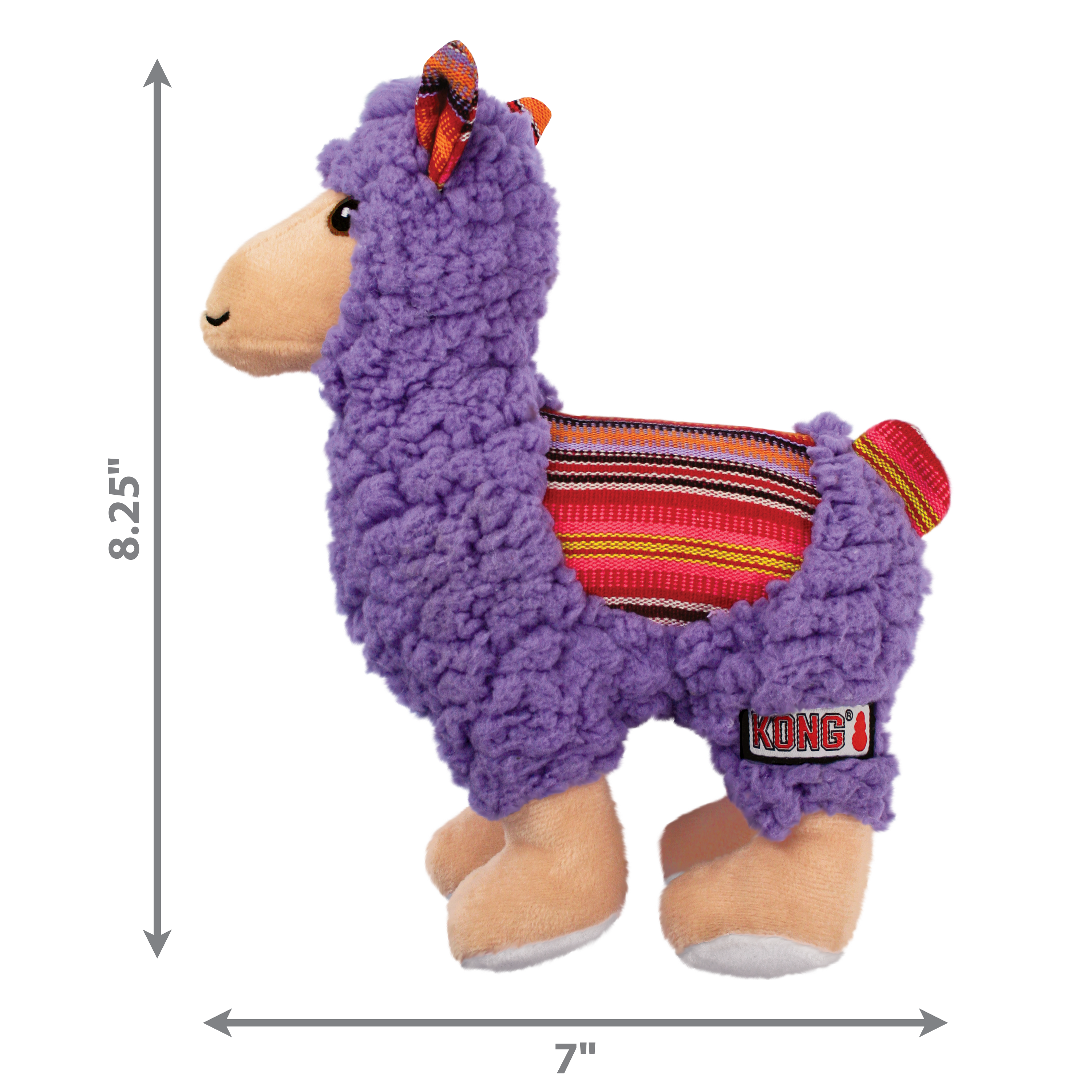 KONG Sherps Llama Squeaky Plush Dog Toy - Medium