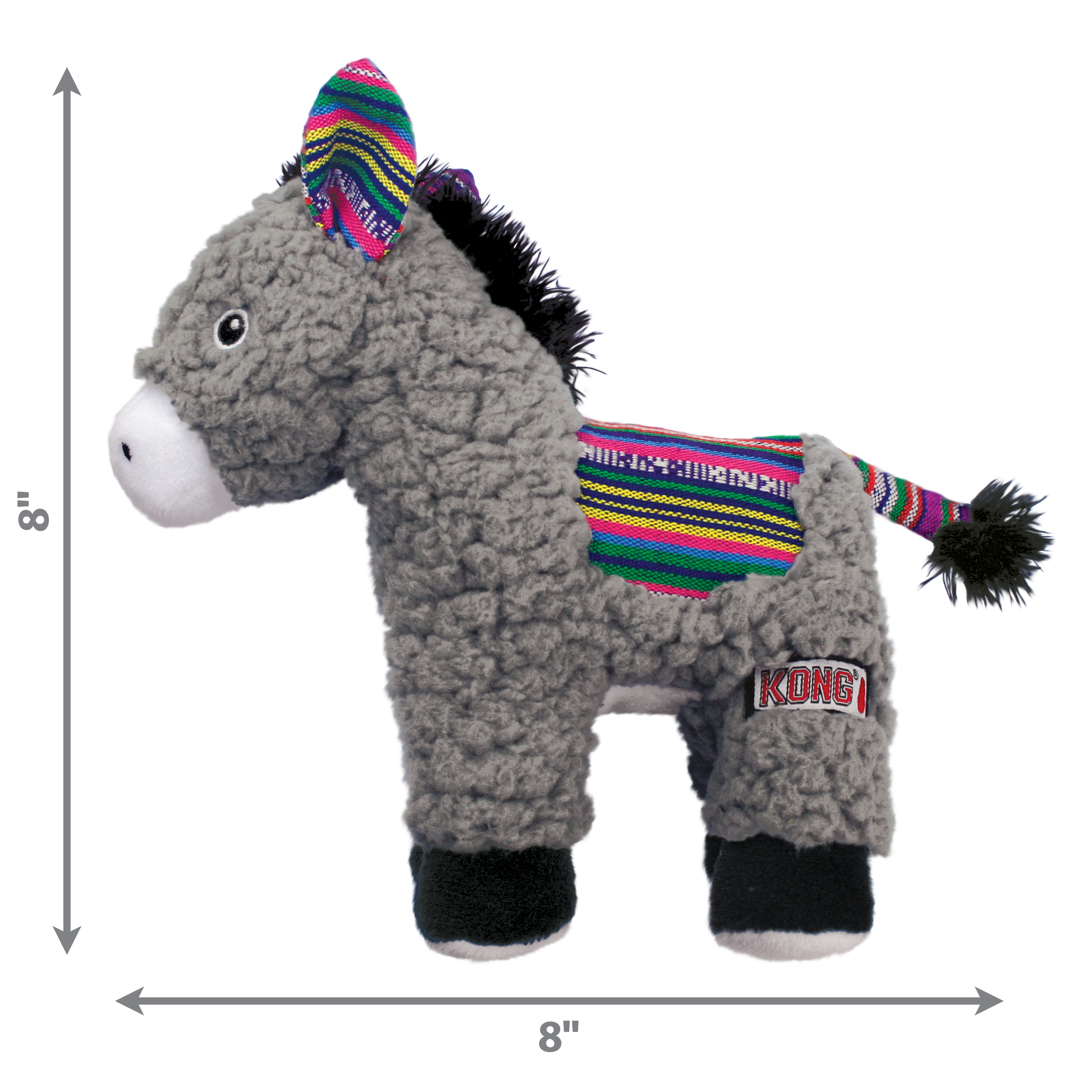 KONG Sherps Donkey Squeaky Plush Dog Toy - Medium