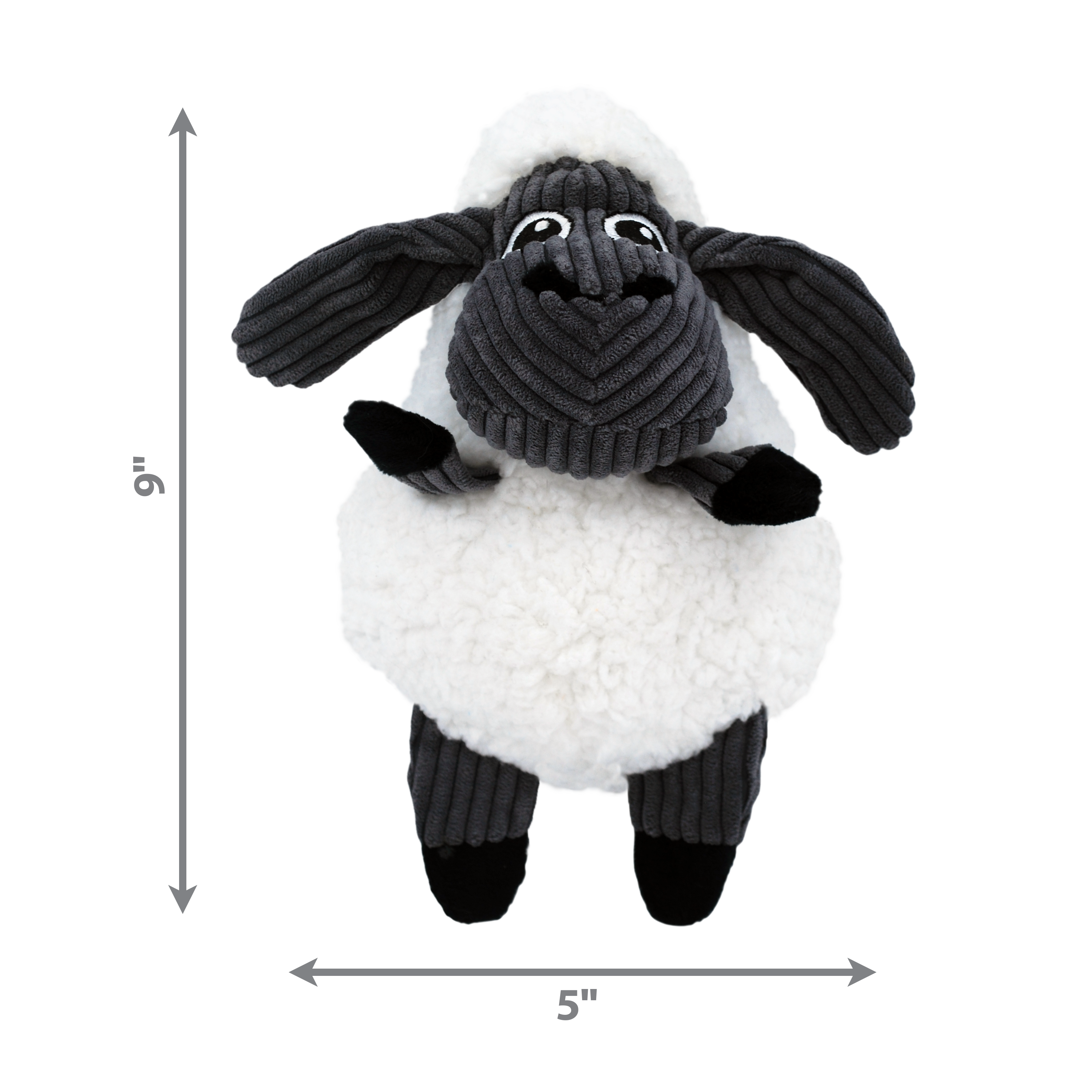 KONG Sherps Floofs Sheep Squeaky Plush Dog Toy - Medium