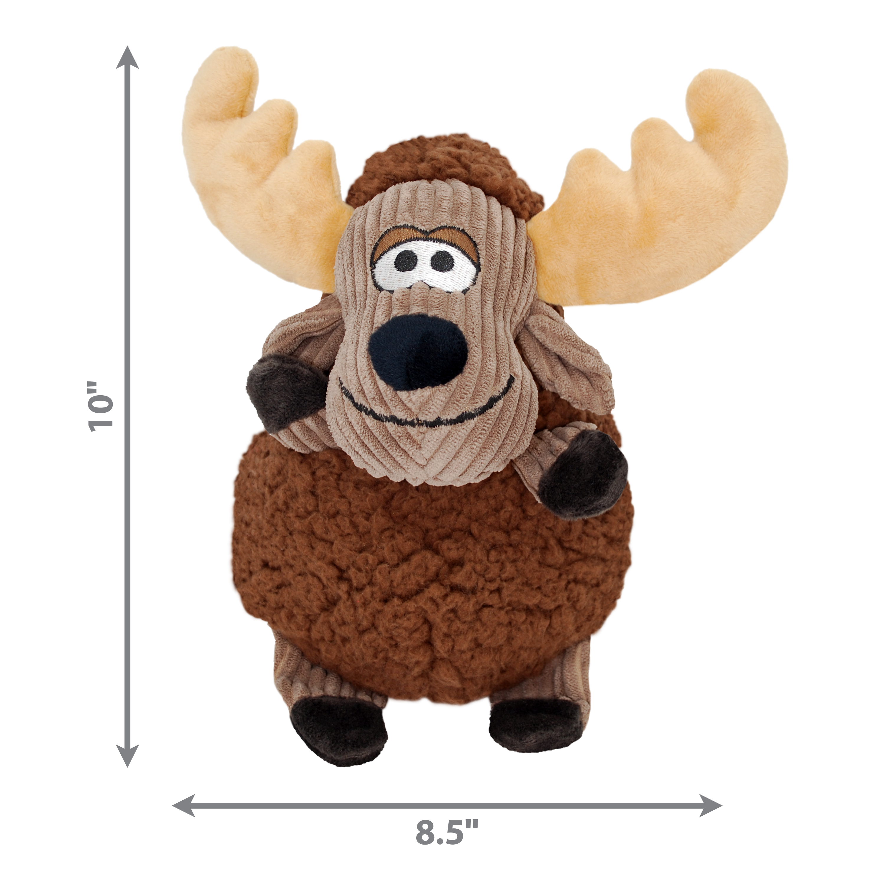 KONG Sherps Floofs Moose Squeaky Plush Dog Toy - Medium
