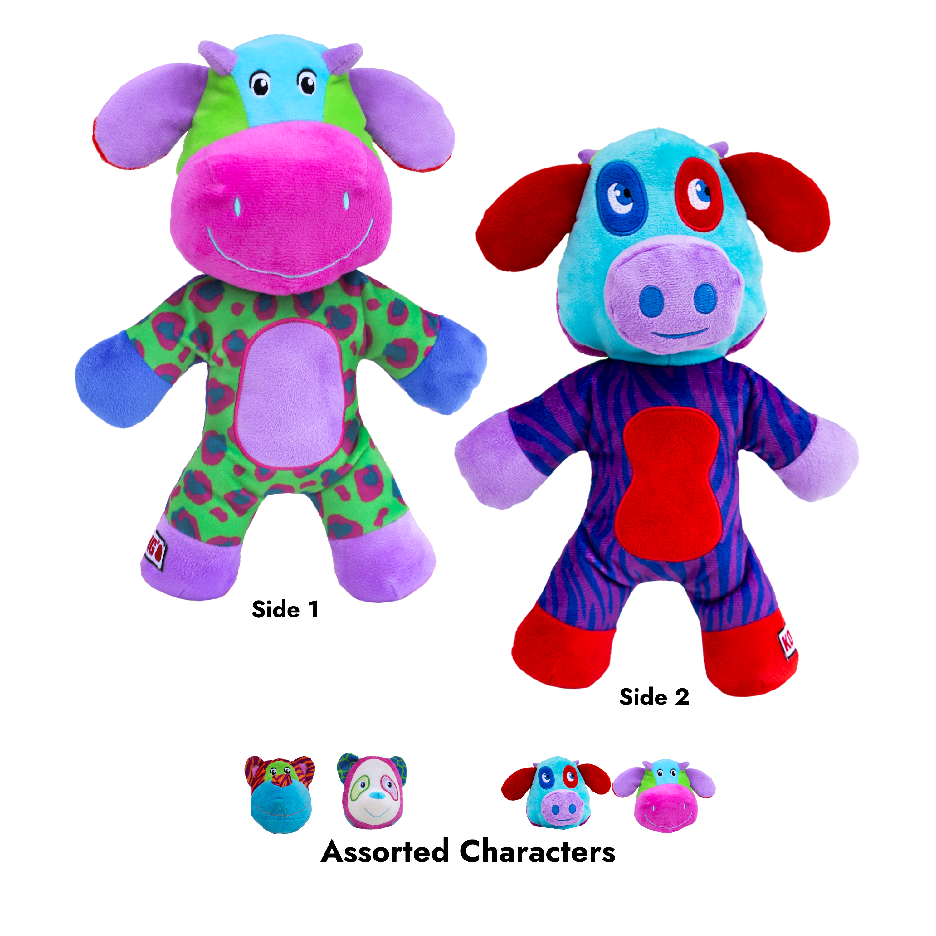 KONG Switcheroos Squeaky Plush Dog Toy - Large Assorted