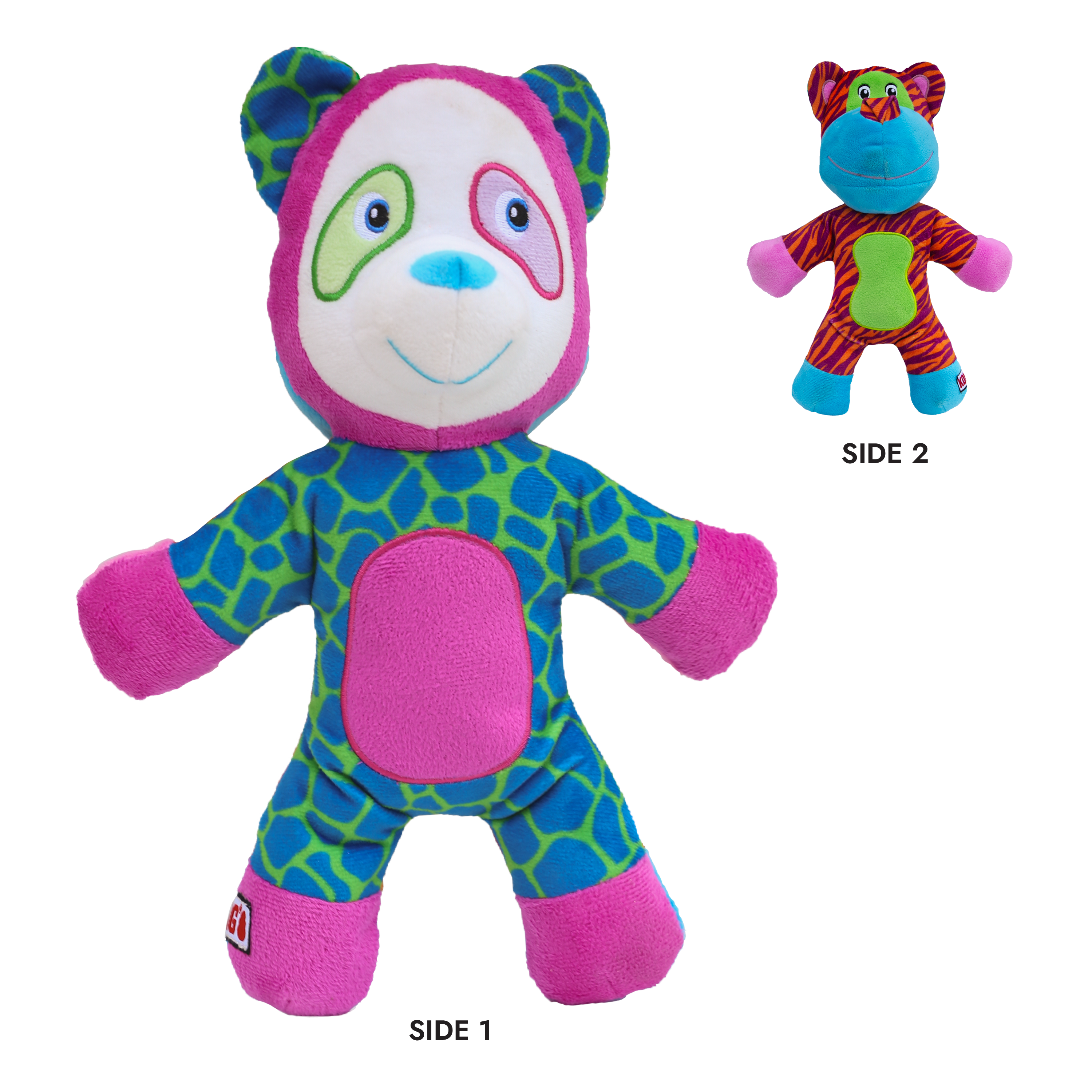 KONG Switcheroos Squeaky Plush Dog Toy - Large Assorted