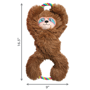 KONG Tuggz Sloth Squeaky Tug Plush Dog Toy - X-Large