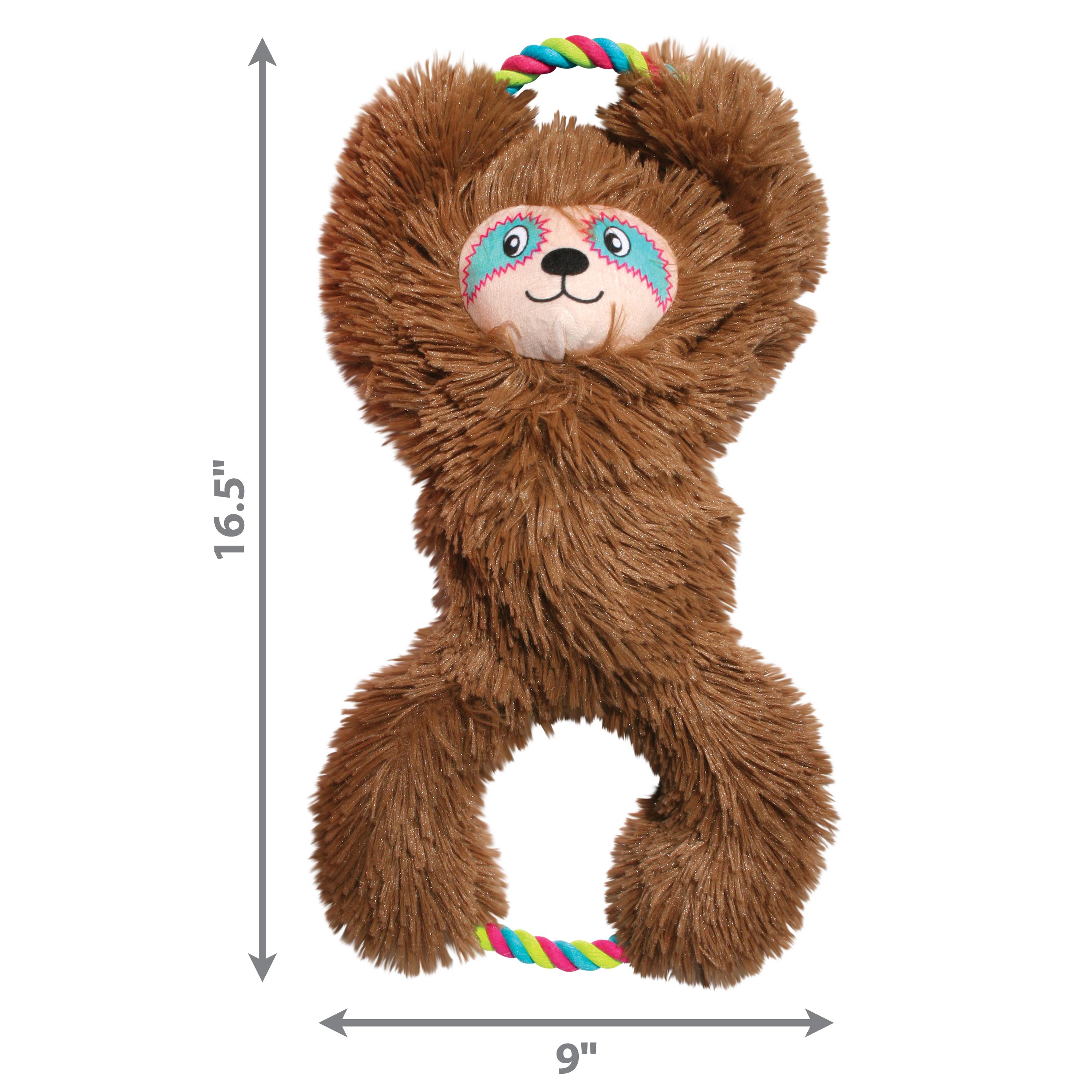 KONG Tuggz Sloth Squeaky Tug Plush Dog Toy - X-Large