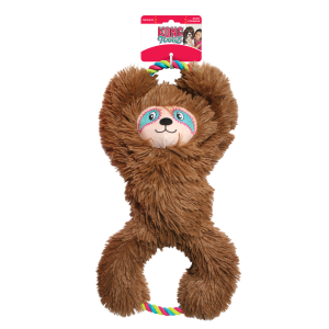 KONG Tuggz Sloth Squeaky Tug Plush Dog Toy - X-Large