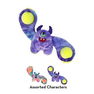 KONG Woozles Monster Squeaky Plush Dog Toy - Medium Assorted