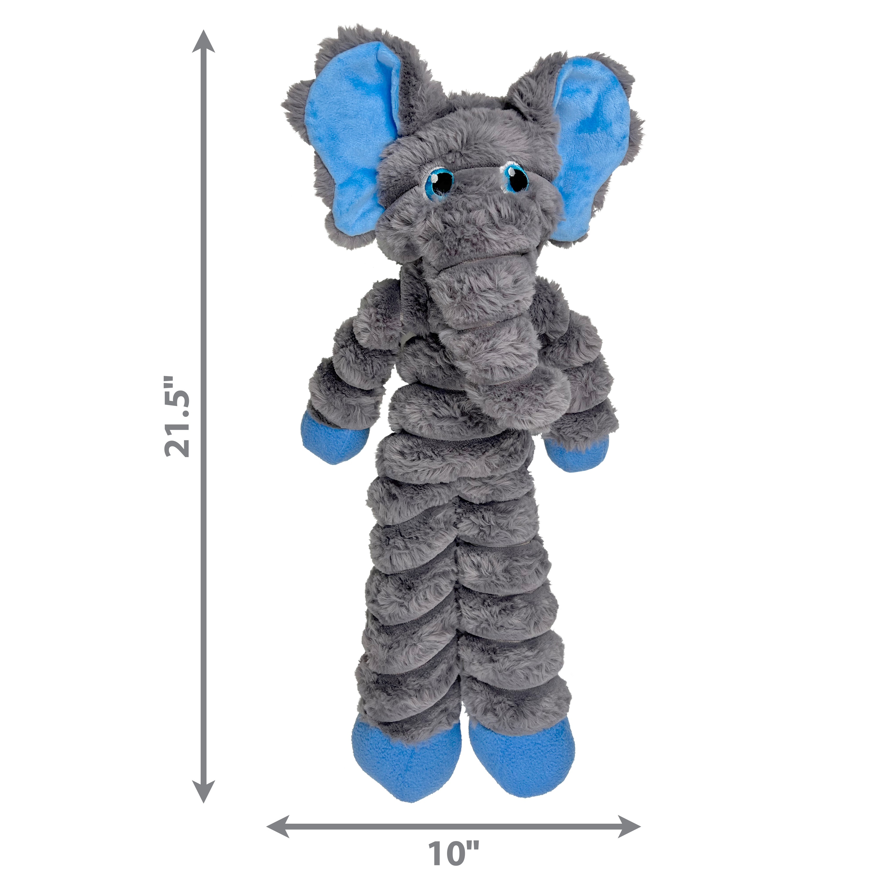 KONG Shakers Crumples Elephant Squeaky Tug Dog Toy - X-Large