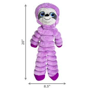 KONG Shakers Crumples Sloth Squeaky Tug Dog Toy - X-Large