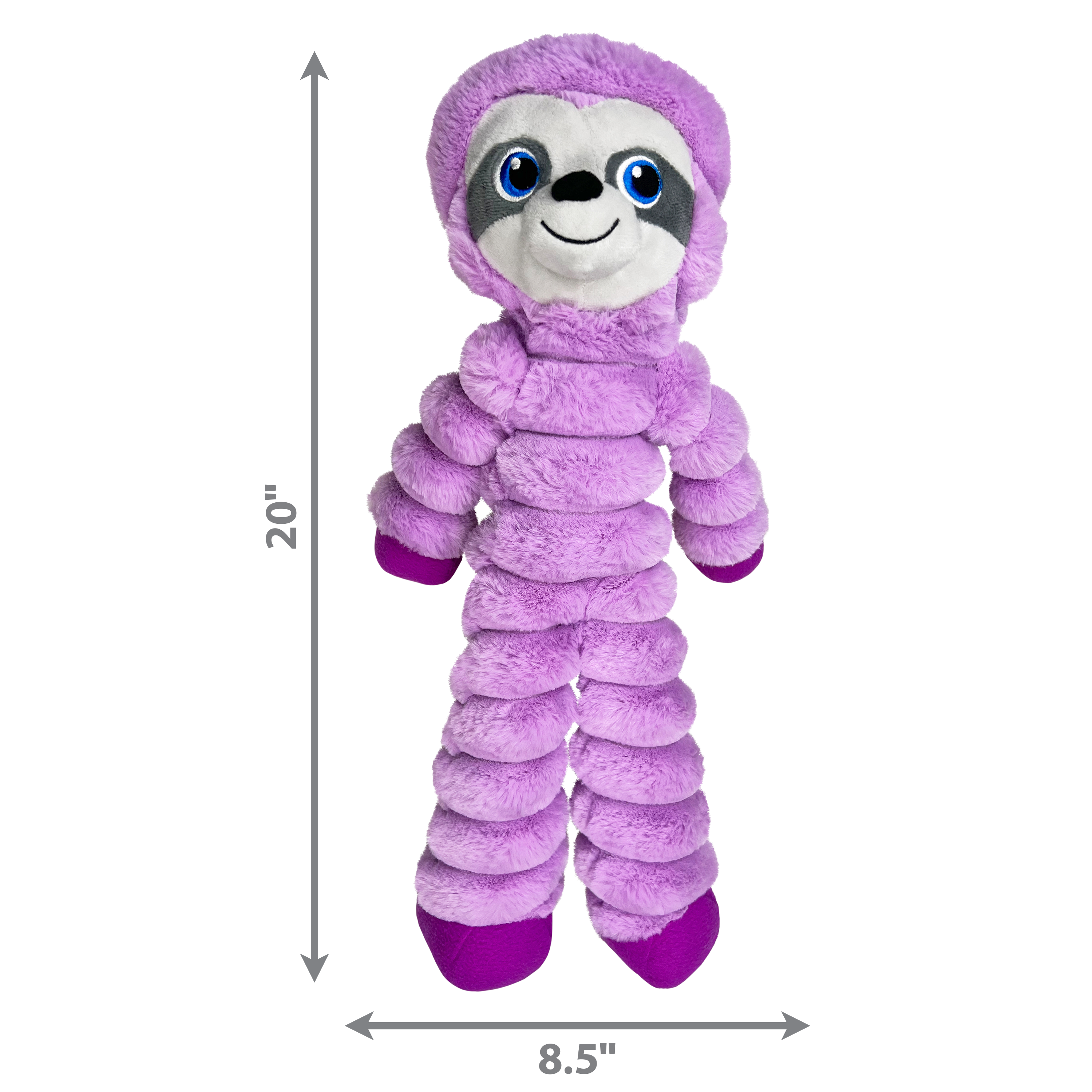 KONG Shakers Crumples Sloth Squeaky Tug Dog Toy - X-Large