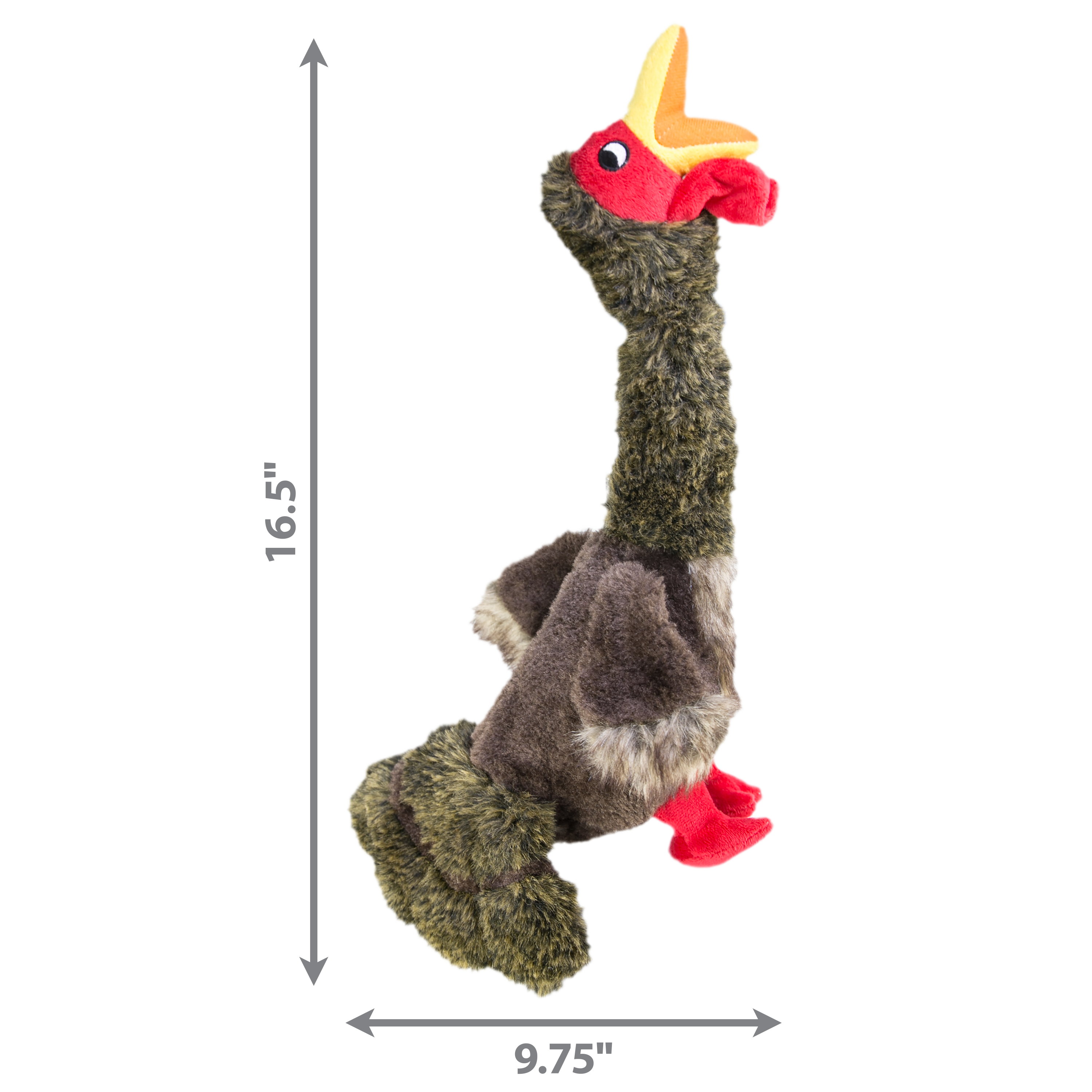 KONG Shakers Honkers Turkey Squeaky Tug Dog Toy - Large