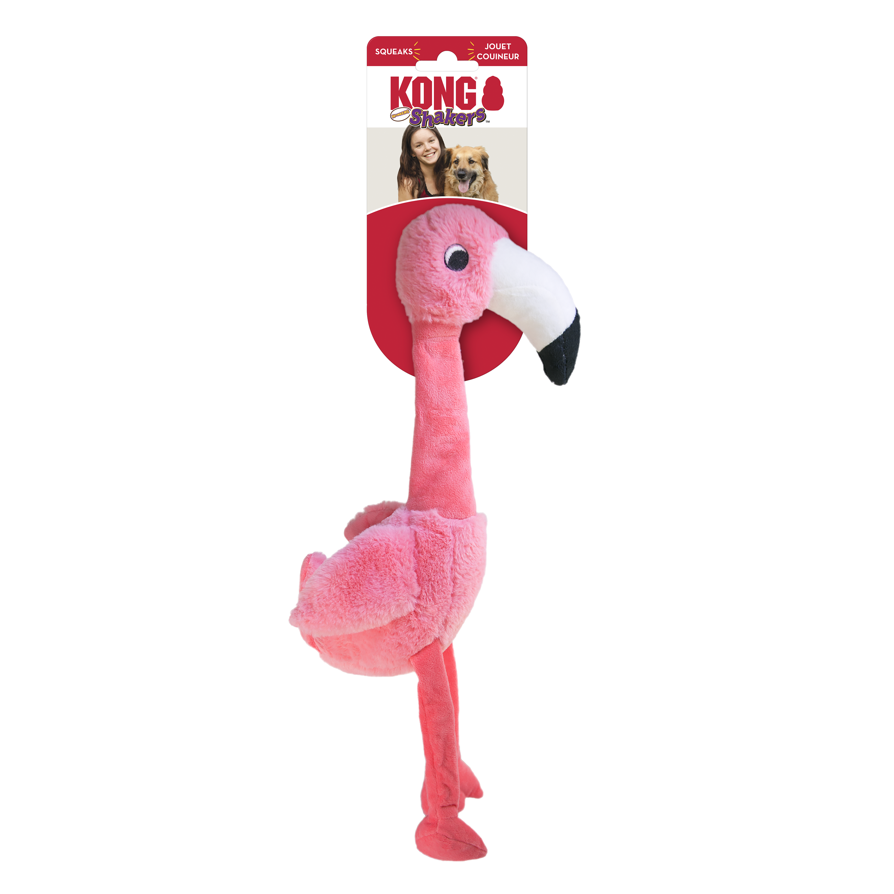 KONG Shakers Honkers Duck Squeaky Tug Dog Toy - Large