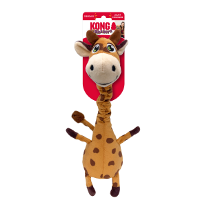 KONG Shakers Bobz Giraffe Squeaky Plush Dog Toy - Medium