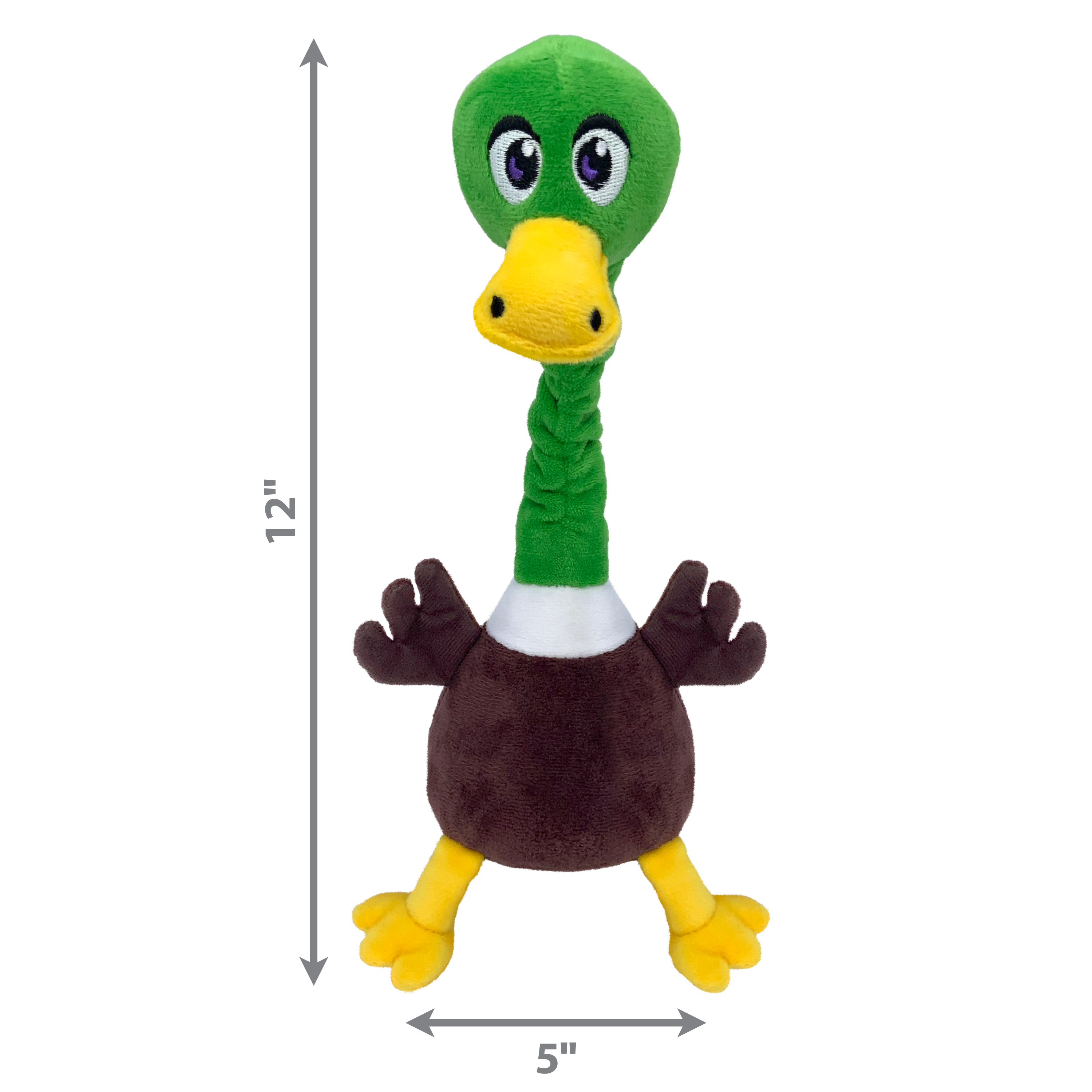 KONG Shakers Bobz Mallard Squeaky Plush Dog Toy - Medium