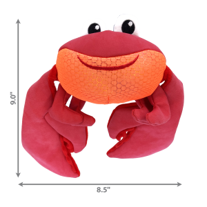 KONG Shakers Shimmy Crab Squeaky Tug Dog Toy - Medium