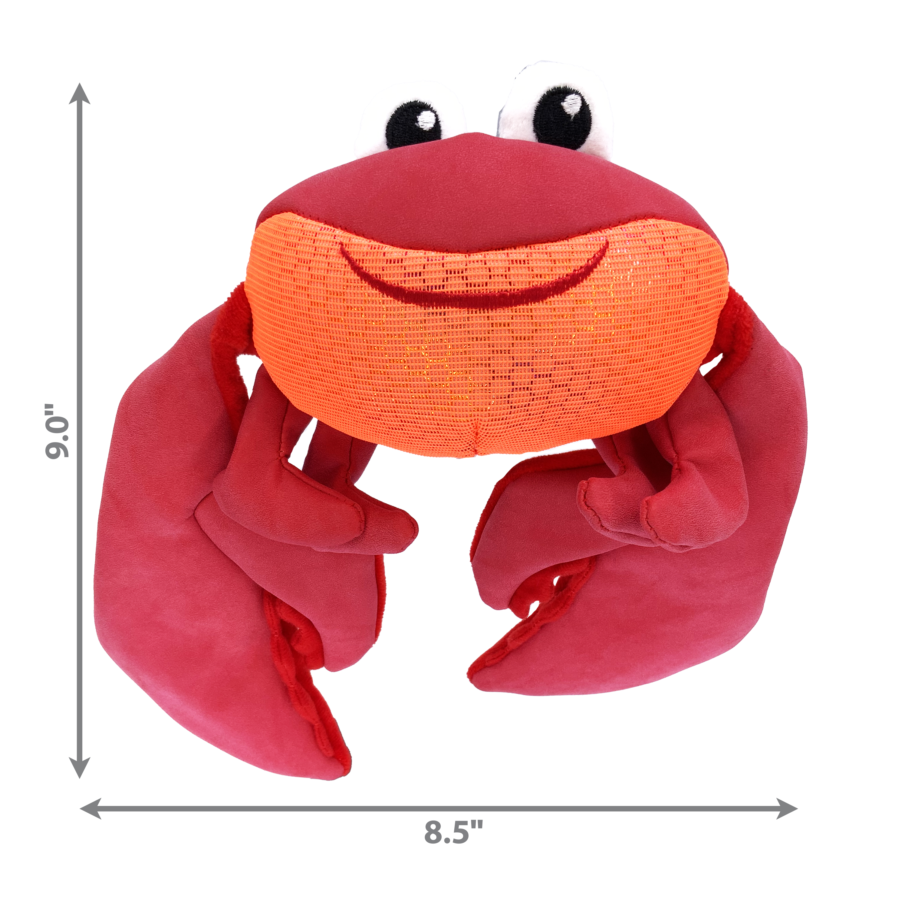 KONG Shakers Shimmy Crab Squeaky Tug Dog Toy - Medium