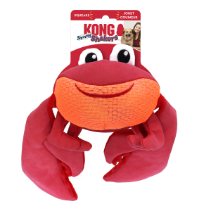 KONG Shakers Shimmy Crab Squeaky Tug Dog Toy - Medium