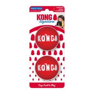 KONG Signature Balls Durable Fetch Dog Toy - Medium 2-Pack