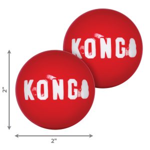 KONG Signature Balls Durable Fetch Dog Toy - Small 2-Pack