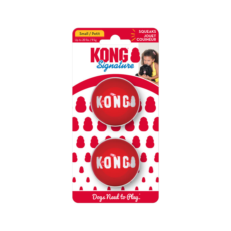 KONG Signature Balls Durable Fetch Dog Toy - Medium 2-Pack