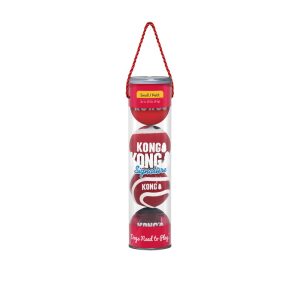 KONG Signature Balls Durable Fetch Dog Toy - Small 4-Pack Assorted