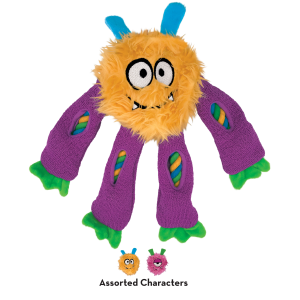 KONG Sneakerz Knots Squeaky Plush Dog Toy - Medium Assorted