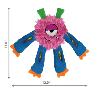 KONG Sneakerz Knots Squeaky Plush Dog Toy - Medium Assorted