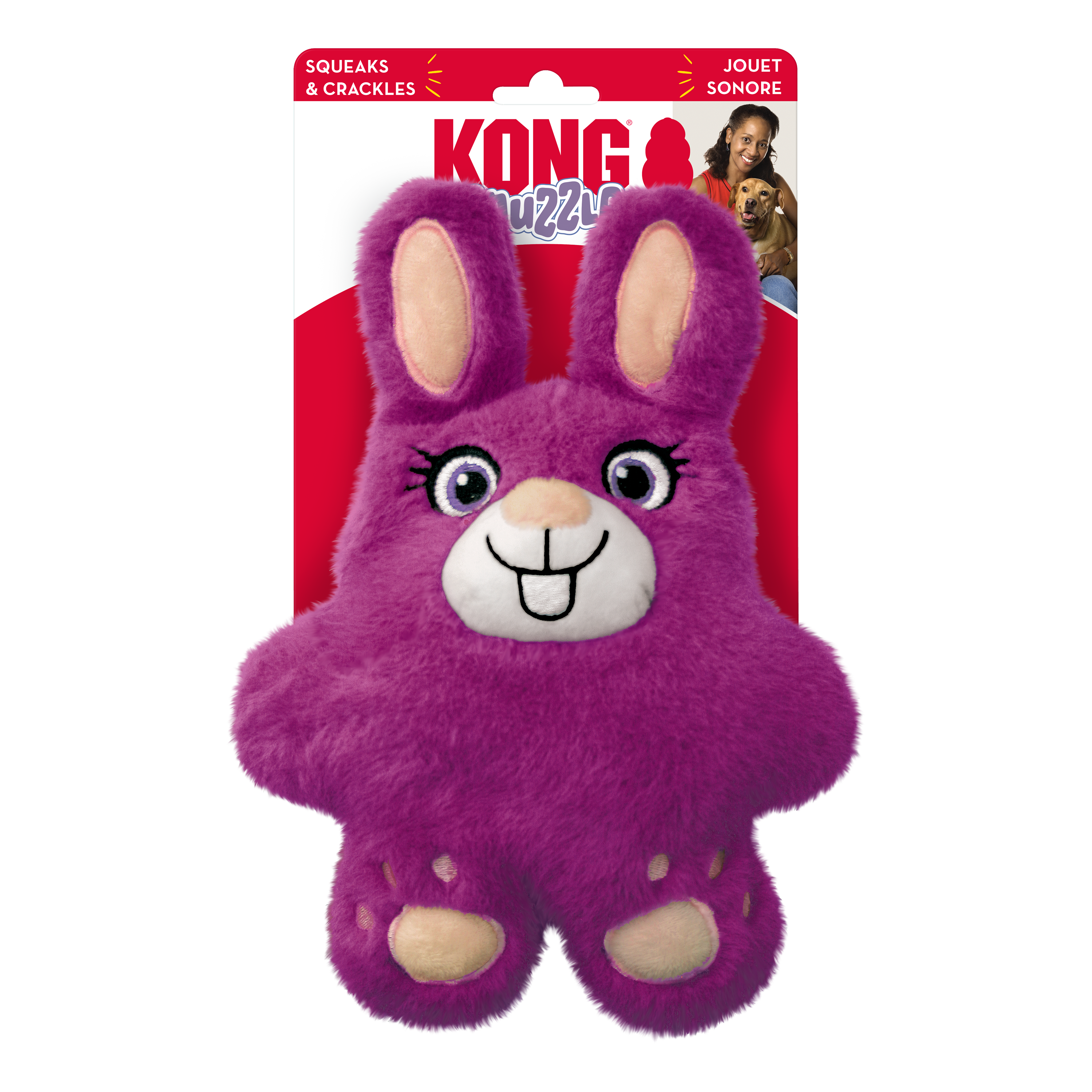 KONG Snuzzles Bunny Squeaky Plush Dog Toy - Medium