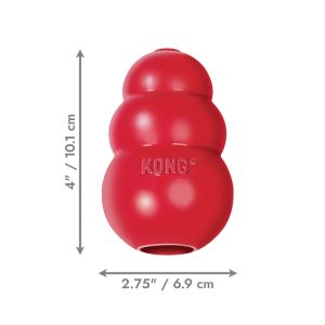 KONG Classic Durable Dog Chew Toy Large 10cm - Red