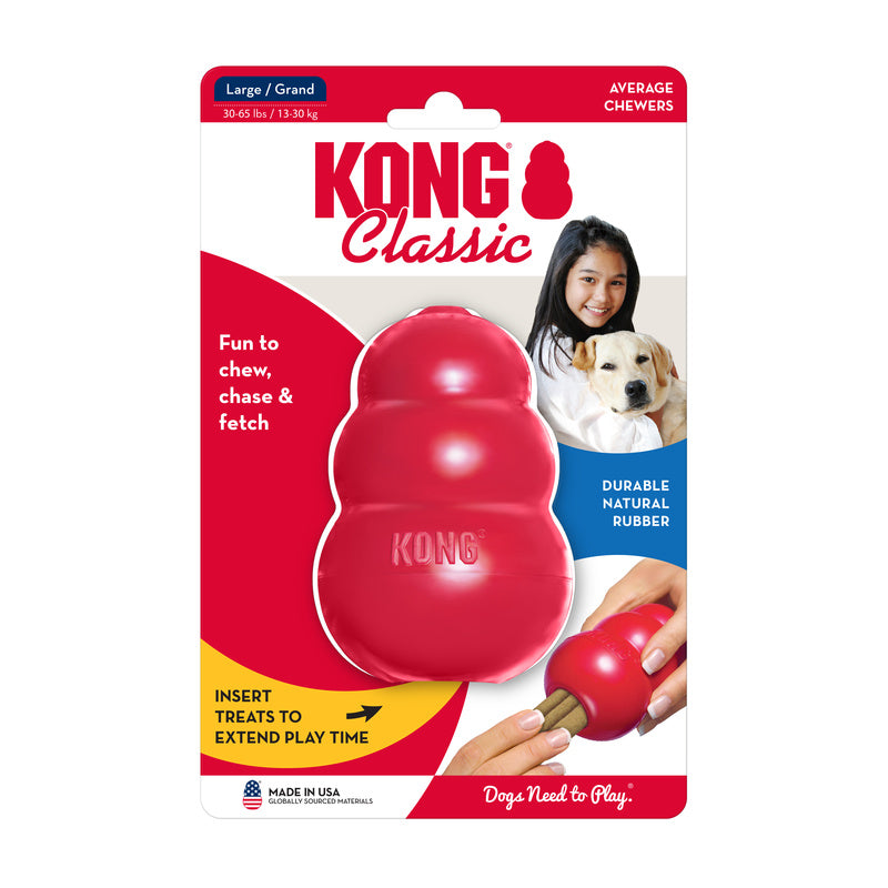KONG Classic Durable Dog Chew Toy X-Small 5.5cm - Red