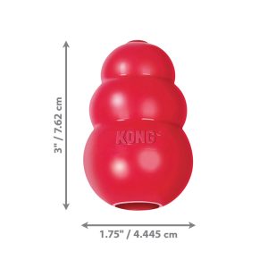 KONG Classic Durable Dog Chew Toy Small 7cm - Red
