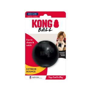 KONG Ball Extreme Durable Dog Toy Medium/Large 7.6cm - Black