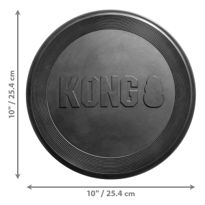 KONG Flyer Extreme Durable Flying Disc Dog Toy - Large Black
